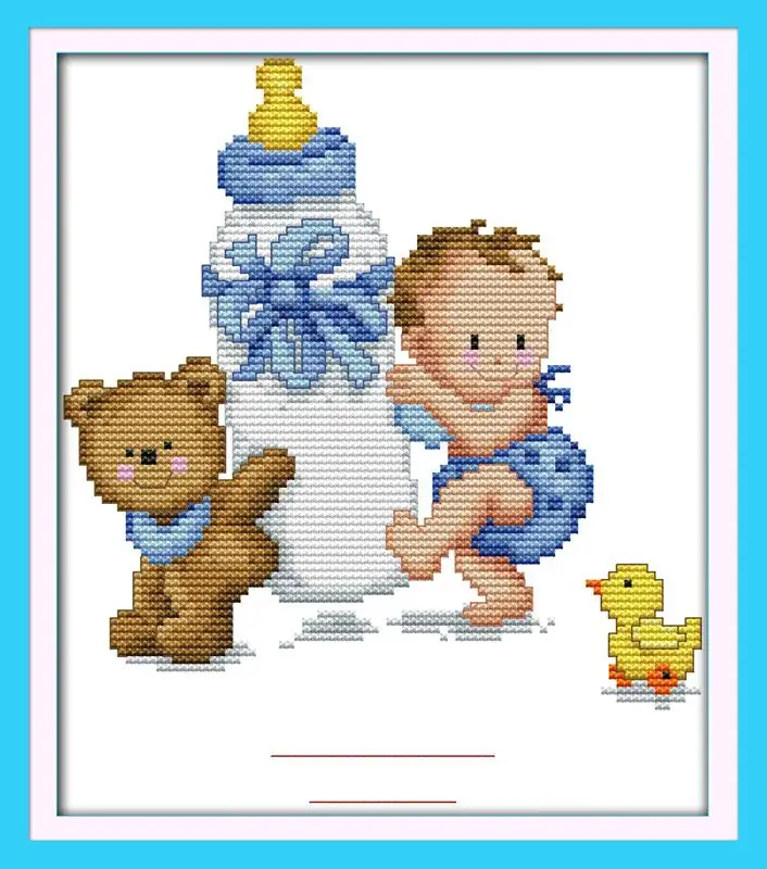 Бутылка для детского сертификата о рождении (розовый) DMC вышивка крестиком Набор