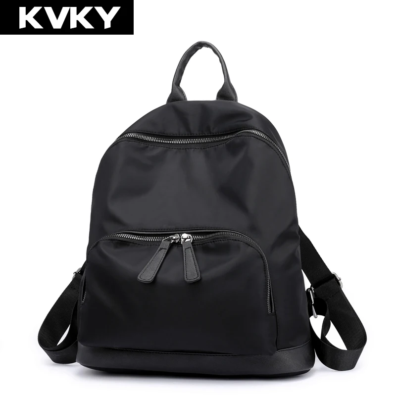 KVKY нейлоновый женский рюкзак для девочки подростка водонепроницаемый