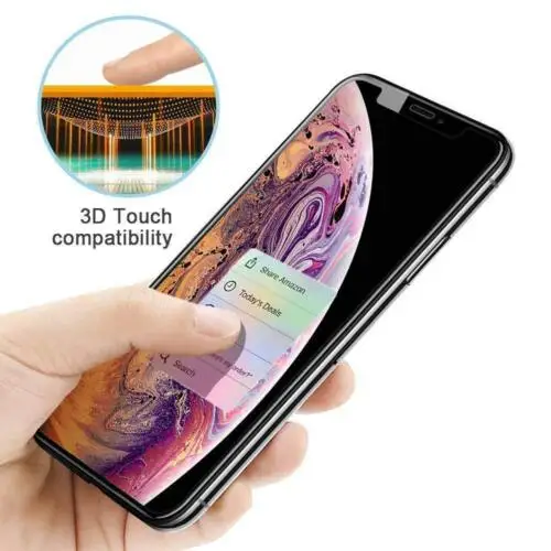 3 шт конфиденциальности Анти шпион Закаленное стекло протектор экрана для iPhone X XS