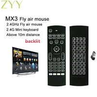 mx3 backlight fly air mouse remote control wireless mini keyboard 2 4ghz for pc android tv box motion sensing gamer controller