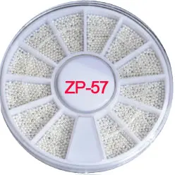 ZP-57 Многоцветный 1 колесо/PACKClear 3D бисер с блестками Акриловые стразы, украшение для маникюра, колеса для дизайна ногтей Стразы, украшения для ногтей - Цвет: ZP-57