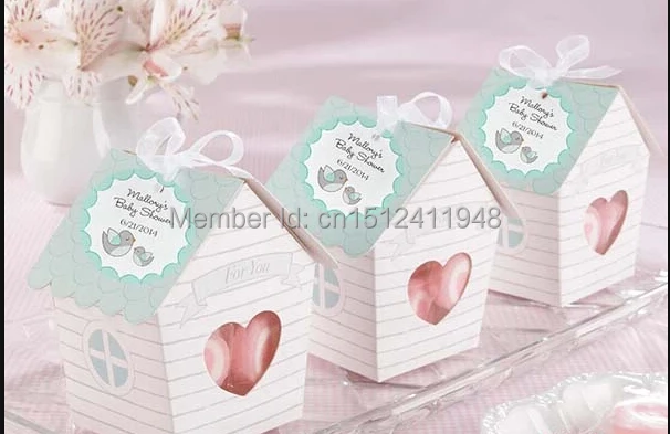 50 шт Мини любовное гнездышко Птичий дом Baby Shower коробка конфет коробки для Коробки