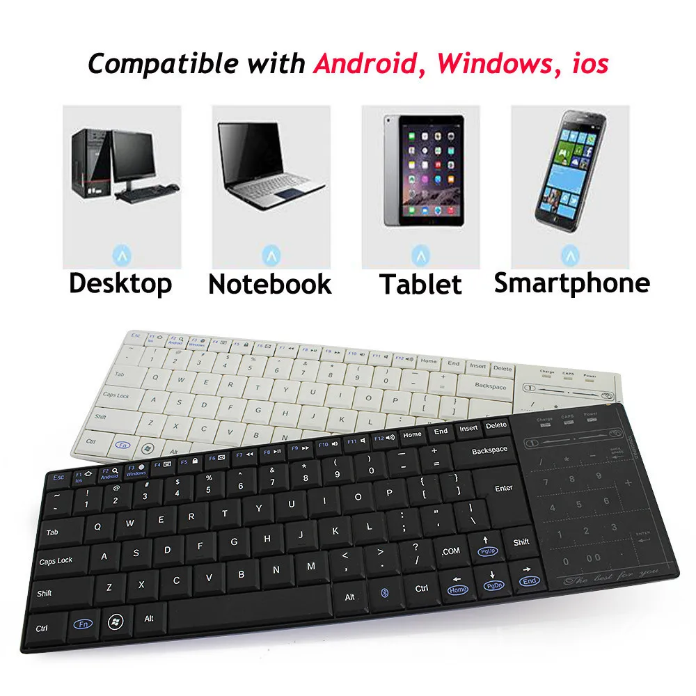 Беспроводная Bluetooth клавиатура сенсорная мышь Режим мини маленькая портативная