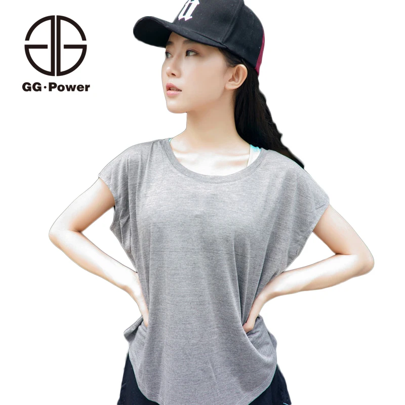 Gg. Мощность свободные женские спортивные футболки Тонкий Упражнение бег Йога
