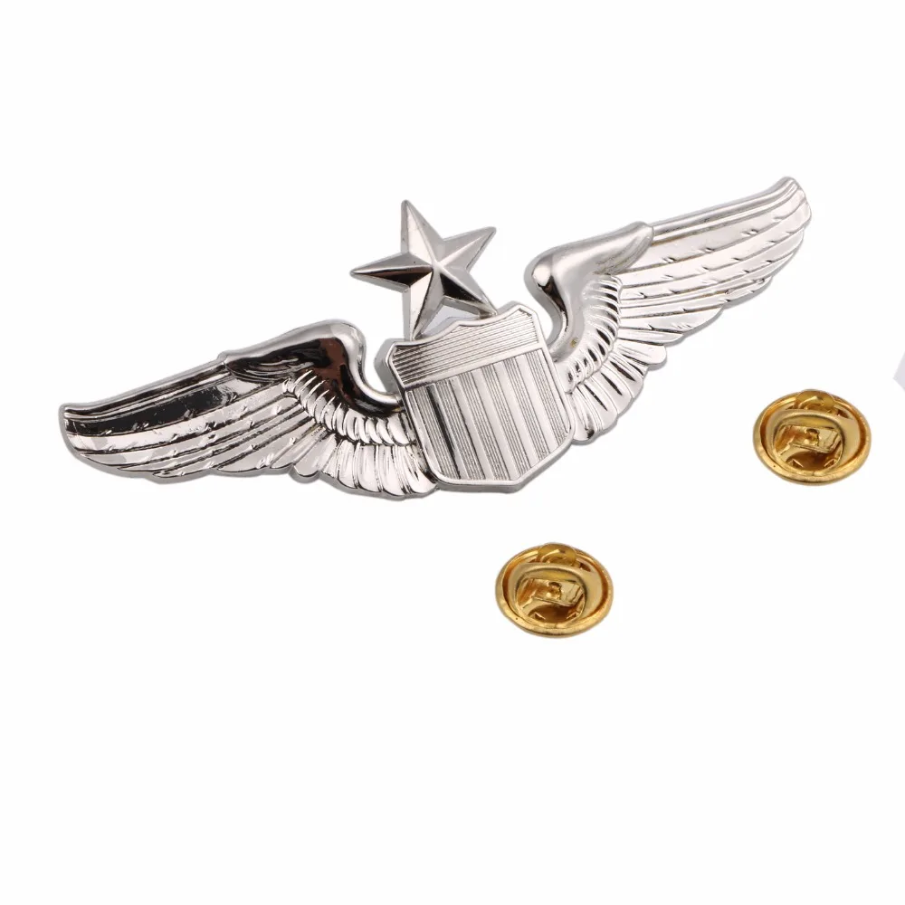 ВВС США старший пилот значок металлического крыла INSIGNIA серебристо-32209 |