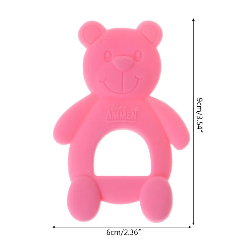 

Baby Teether Bear Cute DIY Necklace Teething Massage Pain Relief Pacifier Newborn Orthodontic Oral Care Infants Food Grade Silic