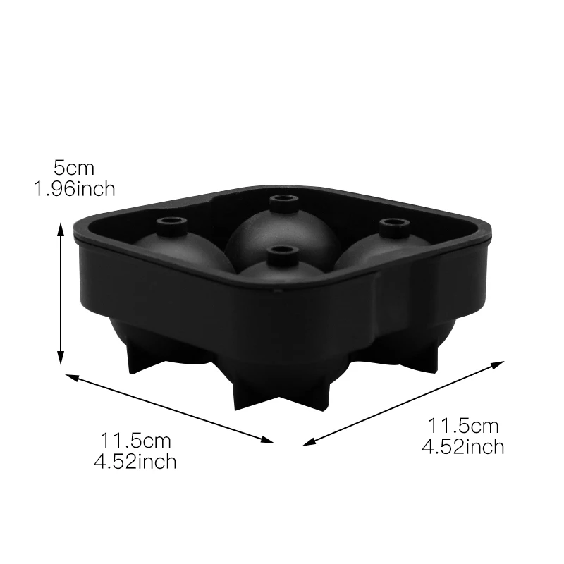 Силиконовые формы для круглых ледяных шаров лоток четыре большие сферы