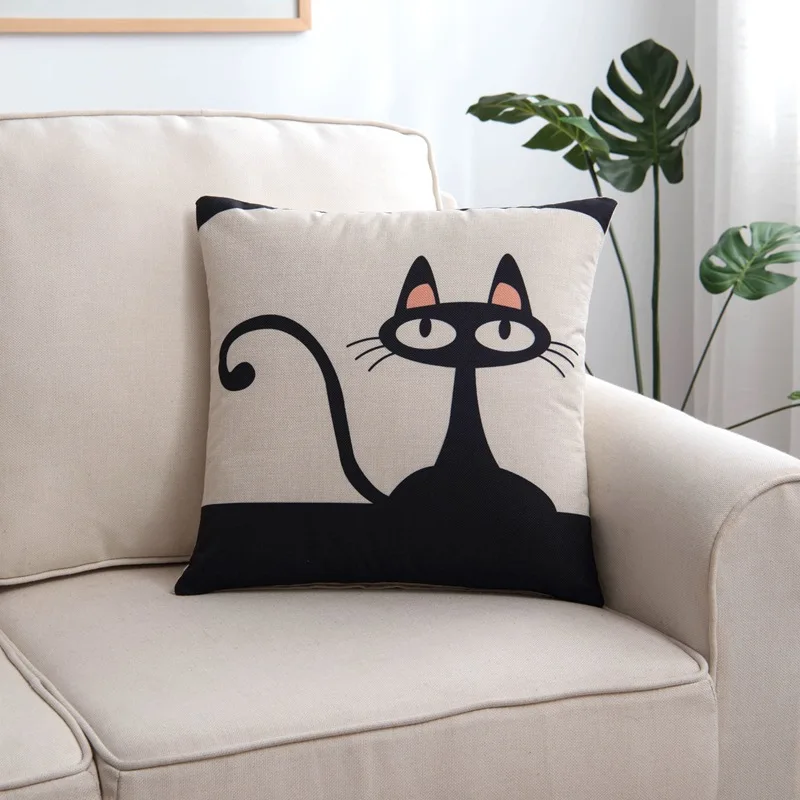 

Super Cute Plush Toy Lovely Black Cat Stuffed Multifunctional Pillow Cushion Air-Conditioning Blanket Quilt Birthday Christmas
