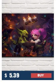 FOOCAME Murlocs Hearthstone герои WoW видео игры Искусство Шелковый плакат печать домашний Декор стены картина 11x20 16x29 20x36 дюймов