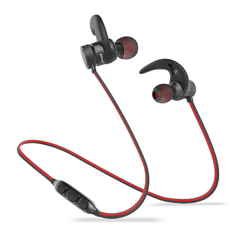 Black with red AWEI A920BLS Bluetooth наушники беспроводные наушники Спортивная гарнитура с магнитной Auriculares беспроводные наушники шлем 10h музыка - Цвет: Black with red