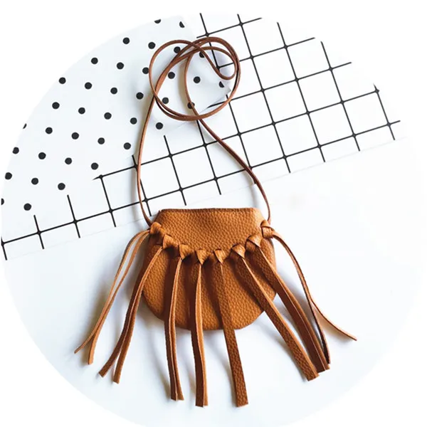 brown tassel Monsisy/Кошелек для монет для девочек, Детский кошелек, маленький кошелек для мелочи, Детская сумка, сумочка для денег и монет, держатель для зимы, Kawaii Cat, Детская подарочная сумка - Цвет: brown tassel