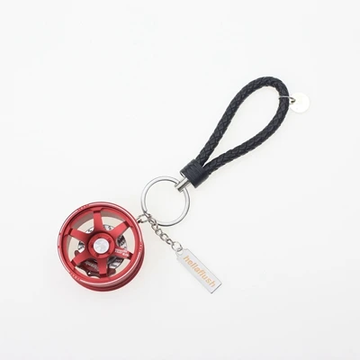 red pu chain Подвеска, брелок для ключей, гаджет для колес, брелок для ключей, металлический брелок для автомобильных лучей, VOLK TE37, кольцо для ключей автомобиля, подвеска для автомобиля - Название цвета: red pu chain