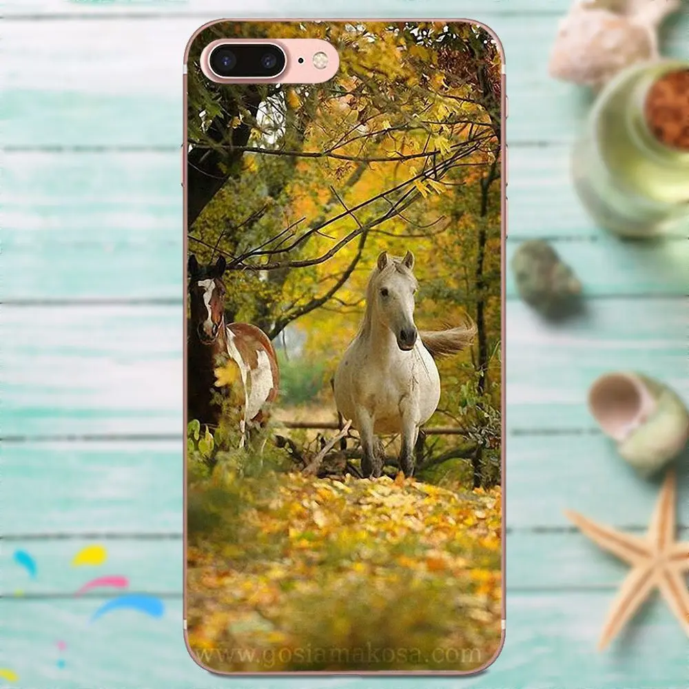 Закат лошадь дерево птицы для Galaxy J1 J2 J3 J330 J4 J5 J6 J7 J730 J8 2015 2016 2017 2018 мини Pro ТПУ