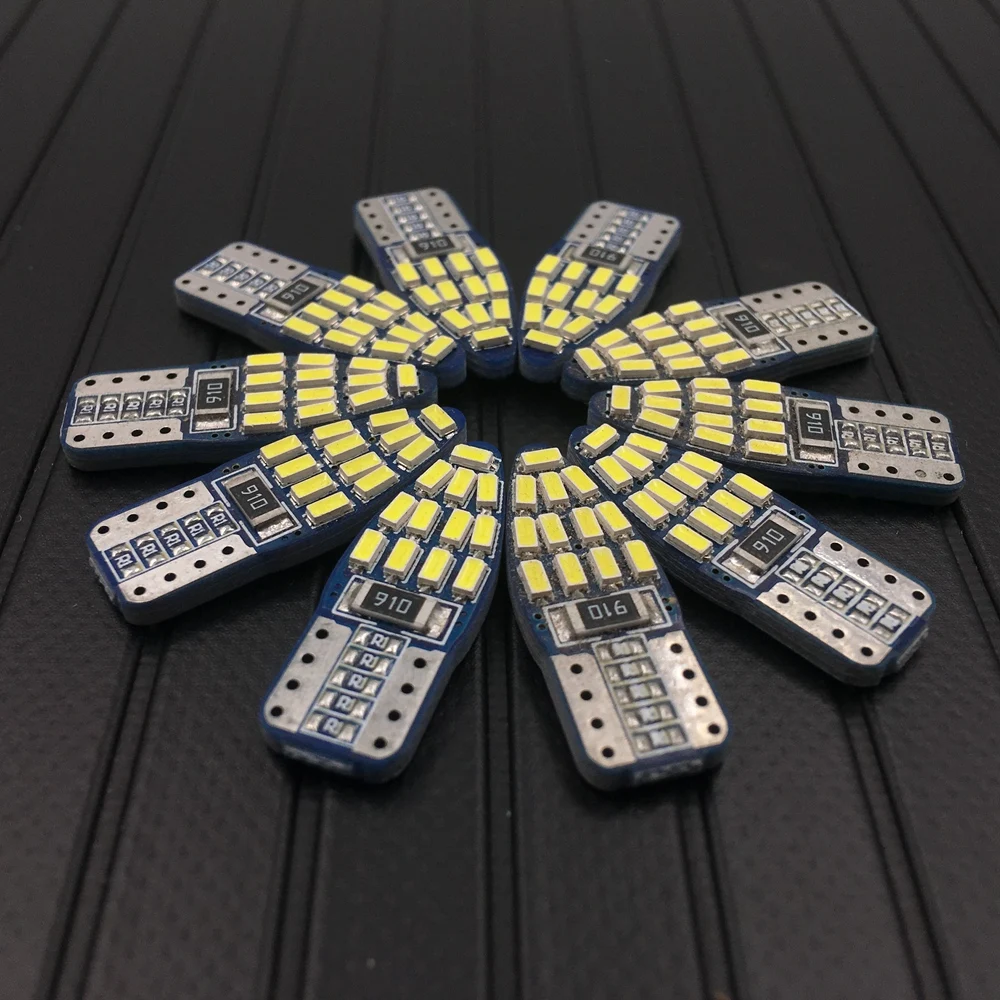 10X W5w 24 3014 SMD Canbus T10 Светодиодные Автомобильные огни интерьерные автомобильные