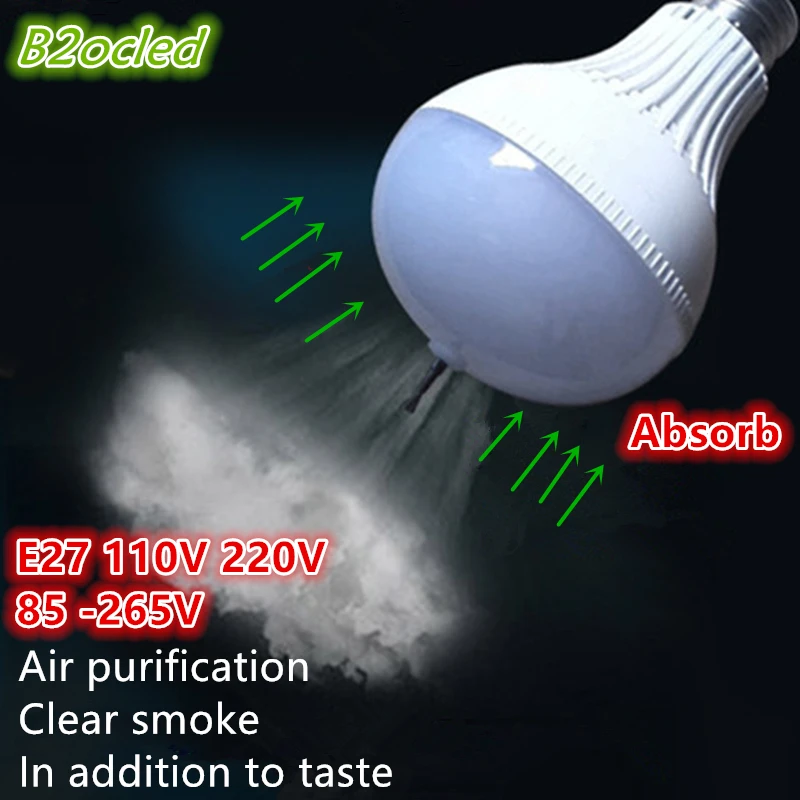 Новый 2 предмета Технология анион очистки воздуха лампочки 110 В 220 85 265 E27