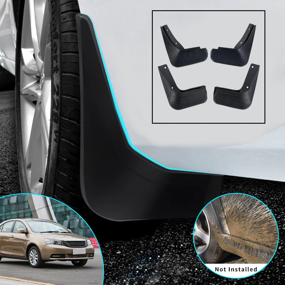 

4pcs Front Rear Car Mud Flaps Mudguards For Fender Splash Guards Mudflap For Geely Emgrand EC7 Car Accessories