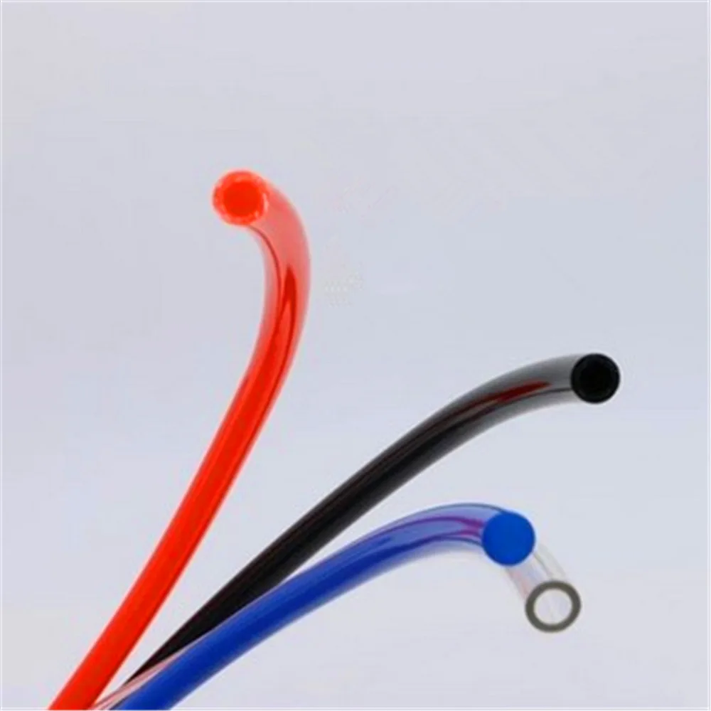 

5 Meter 16.4Ft 4 x 2.5mm Pneumatic Air PU Hose Pipe Tube Blue Black Orange Transparent