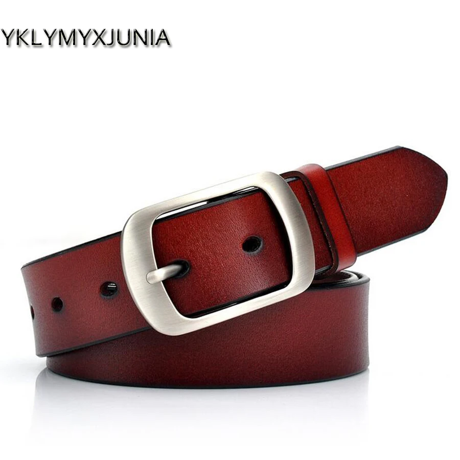 Ремень женский кожаный красный/черный/кофейный | Аксессуары для одежды