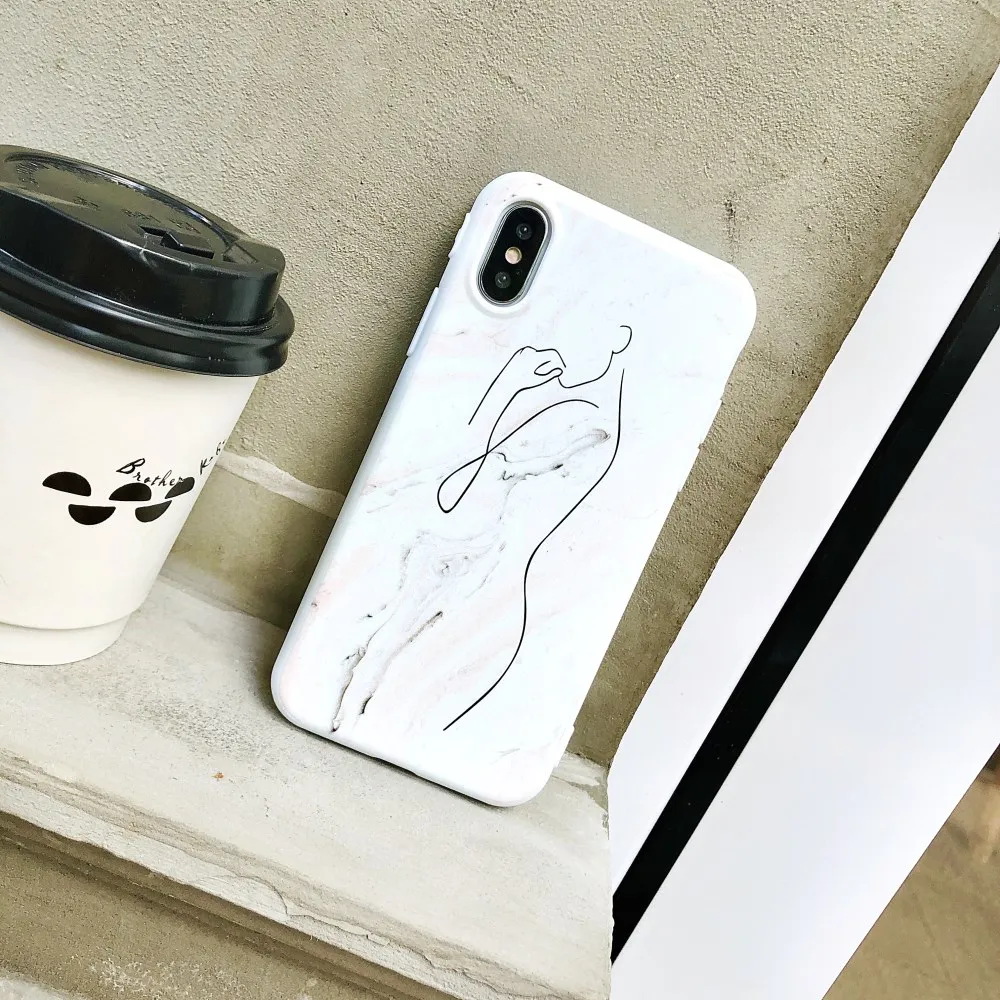 Чехол для iphone 6 7 Plus мультфильм комикс девушка шаблон печати гибкий мягкий