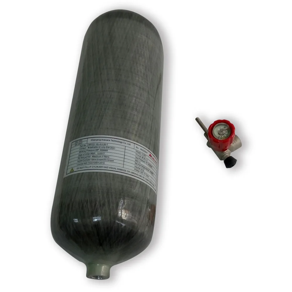 AC10911 9L 4500PSI/Carbon Air Tank Scuba Tank Cylinder Diving/Air Gas Cylinder Pcp Tank Air Rifle Airforce Condor With Valve