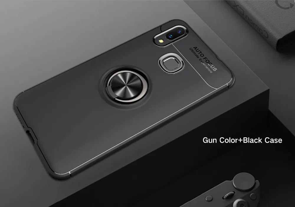Чехол для samsung Galaxy A10 A30 A40 A50 A70, чехол из ТПУ с магнитным кольцом на палец, задняя крышка для телефона A 10, 40, 50, 70
