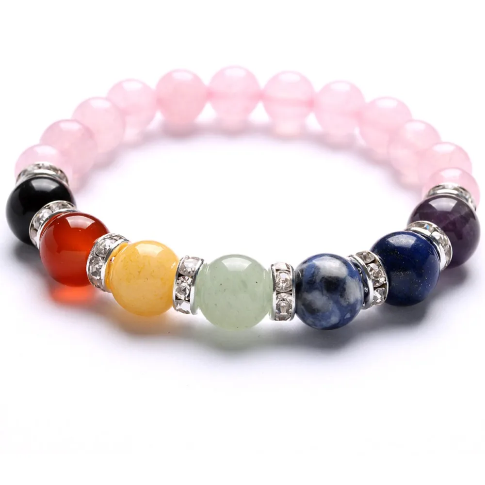 Кристаллический эластичный растягивающийся из бисера чакра драгоценный камень