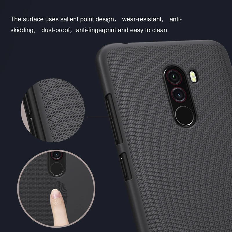 Чехол NILLKIN для Xiaomi Pocophone F1 Матовый Жесткий чехол накладка из поликарбоната 6 18