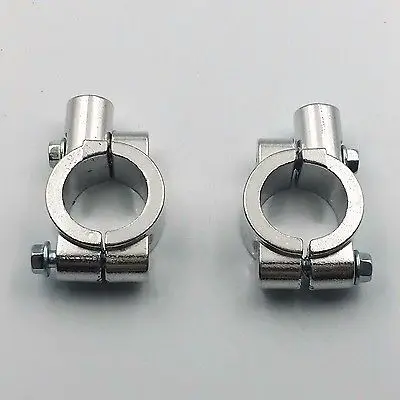 Серебряное 1 &quot25 мм руль M10 10 зеркальные зажимы крепление для Honda Kawasaki Suzuki|Боковые