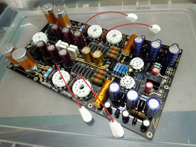 

HiFi Audiophile Hi-End Stereo 12AU7 Vacuum Tube Amplifier Headphone Amp PCB Board DIY Kit