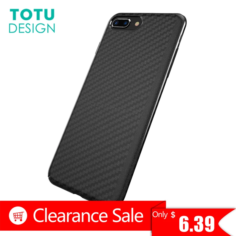 Чехол для телефона TOTU из углеродного волокна iPhone 8 7 Plus Роскошный чехол задней
