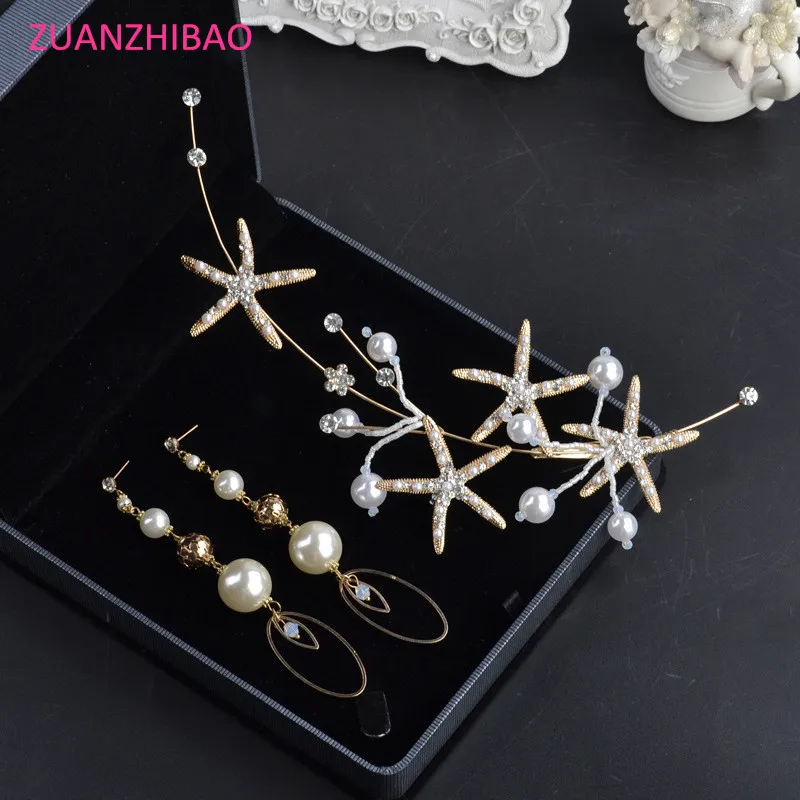 ZUANZHIBAO 2019 Золотая жемчужина горный хрусталь бисерная повязка на голову ручной