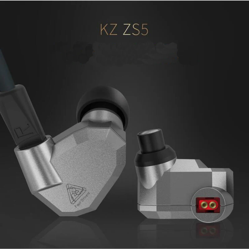 KZ ZS5/Знч 2DD + 2BA Гибридный в ухо наушник Hi-Fi DJ монитор Кроссовки Спортивная Шум