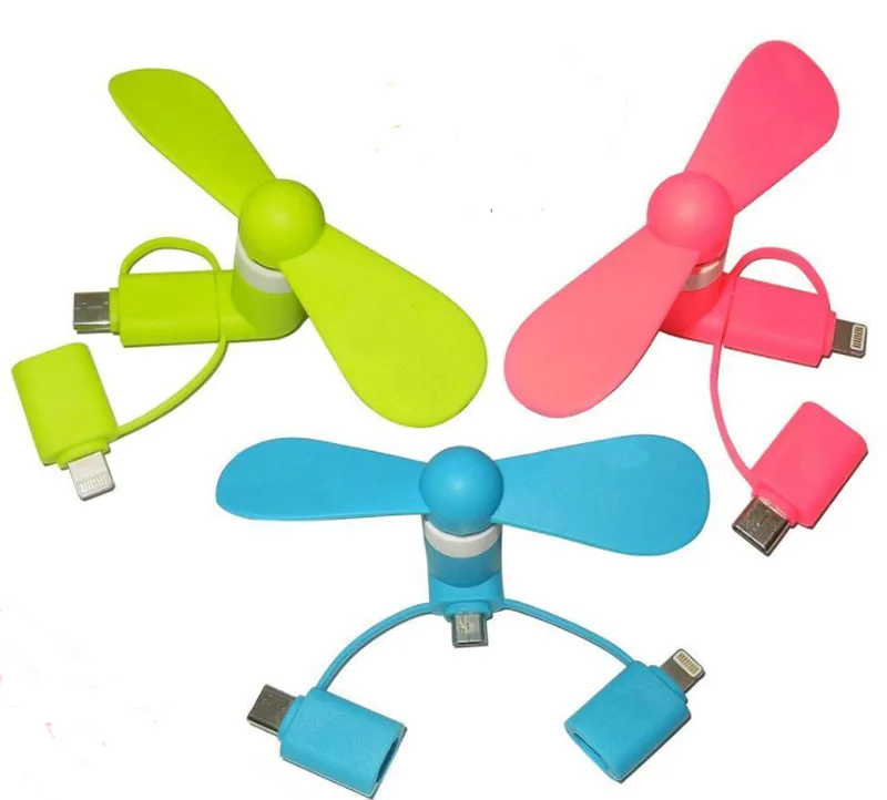 ULIFART 100Pcs/Lot 3 in 1 Mini USB Handy CellPhone Fans For iPhone/iPad Android Samsung S8 Xiaomi Mi5 Mi6 Promotional Gifts | Компьютеры и