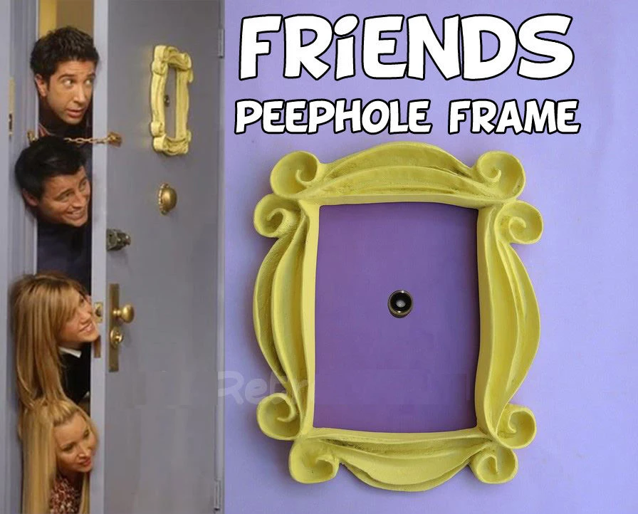 Новая желтая рамка для глазка друзей как на двери Моники ТВ шоу|frame art|tv digital picture