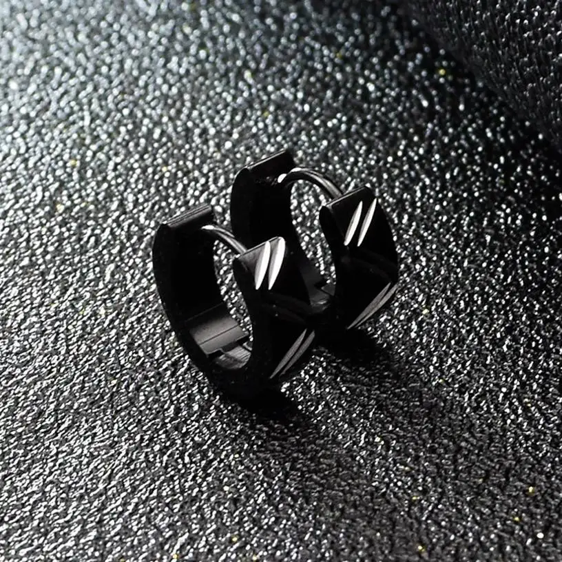 Dolaime 1 pair men hiphop piercing stud earrings for student personality stainless steel boyfriends birthday gift jewelry | Украшения и