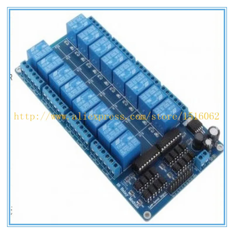 Новый 16-канальный 12 В релейный модуль для Arduino DSP AVR PIC ARM UNO Mega 2560 R3 atmel atmega 1280 (синий) |