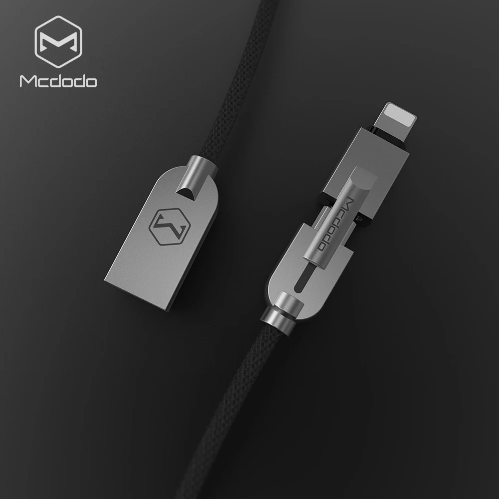 gray Mcdodo 2 в 1 Lightning-USB кабель для iPhone 7 Micro USB кабель для samsung Xiaomi huawei Быстрая зарядка для iPhone 5S 6s кабель - Цвет: gray