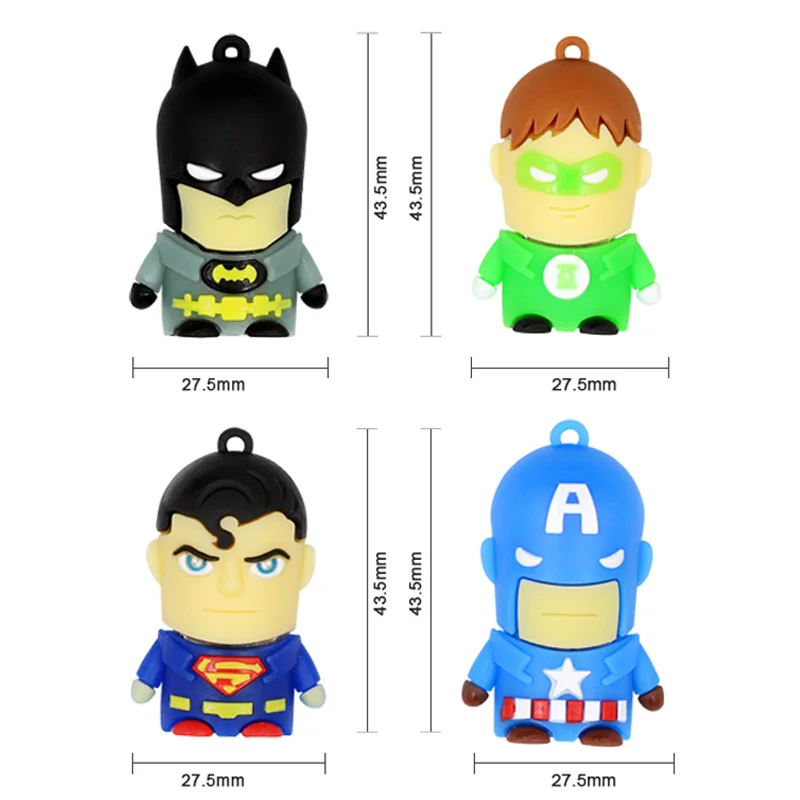 Флеш накопитель usb с героями мультфильмов 64 ГБ 32 16 8 4 Гб забавная карта памяти чудо