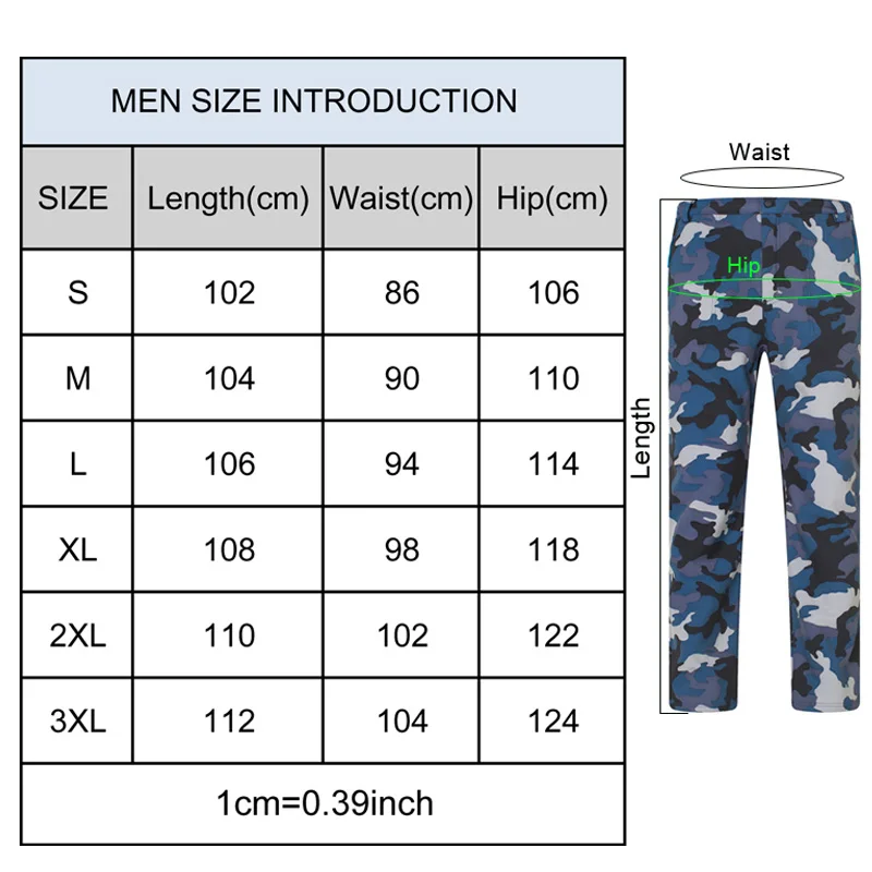 

TRVLWEGO Women Men Fleece Pants Camouflage Waterproof Keep Warm Windproof Outdoor Fishing Camping Hiking Skiing Trousers