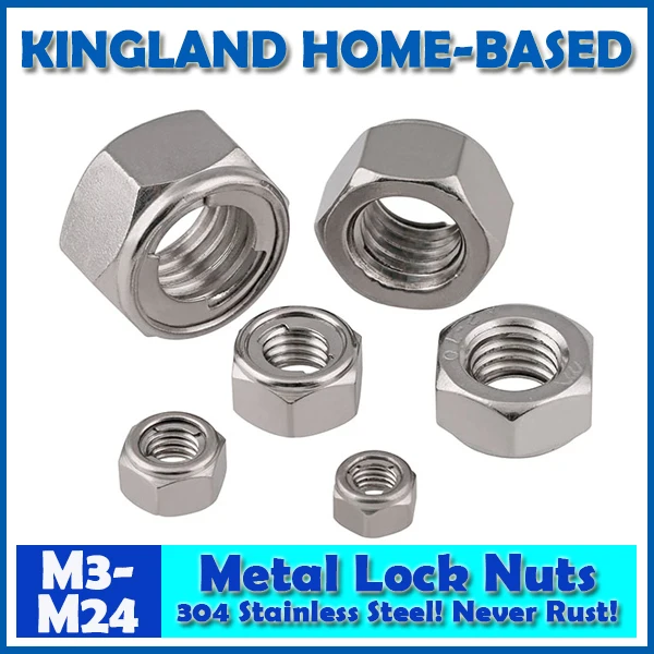 M3-M24 DIN980 Metal Lock Nuts 304 Stainless Steel Fasteners DIY Hardware For Furniture LM011 Rich Stock Drop Shipping M10 M24 M6 |