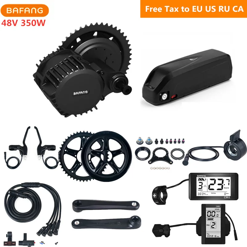 Bafang 8fun 48V 350W BBS01B комплекты моторов с 17AH Hailong литиевая батарея C965 C961 электрические