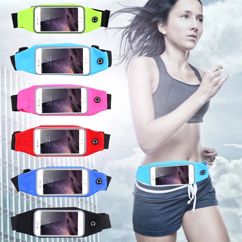 

Sports Running Bag Belt Touch Screen Universal Waterproof Waist Pockets Case Phone Cycling Waist Bags