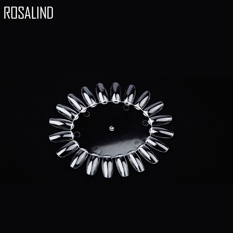 ROSALIND накладные ногти цветные карты прозрачный белый пряжка кольцо дизайн ногтей Практика Дисплей Инструменты маникюр ногтей инструмент 16 узоров