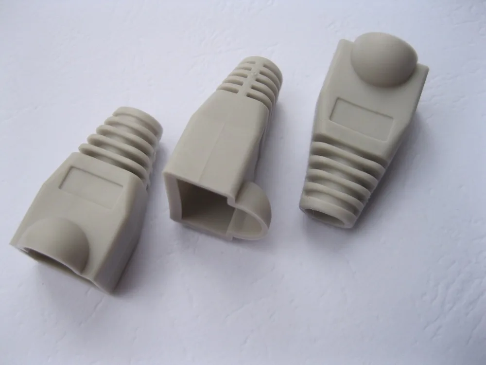100 шт. RJ45 CAT5 8P8C модульный разъем сетевой конец серый цвет крышка загрузки |