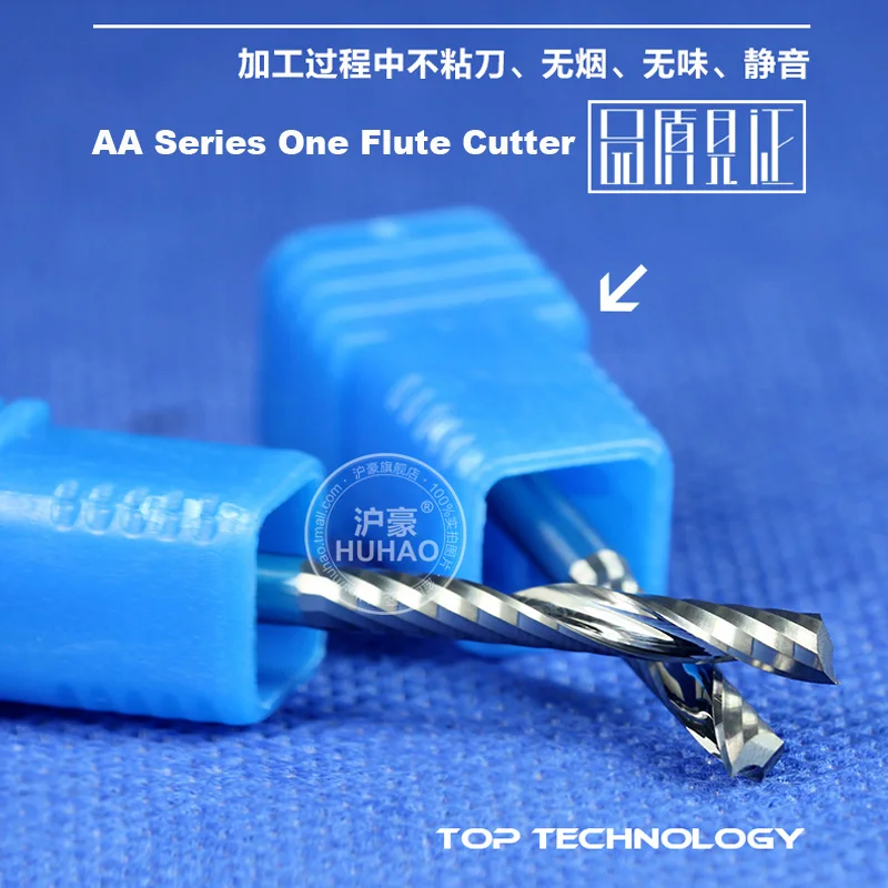 2016 Fresa Router Bit 3pcs 3.175mm AA Series One Flute Spiral Acrylic Cutting End Milling Cutter Tungsten Tools 2A Carbide K55 |
