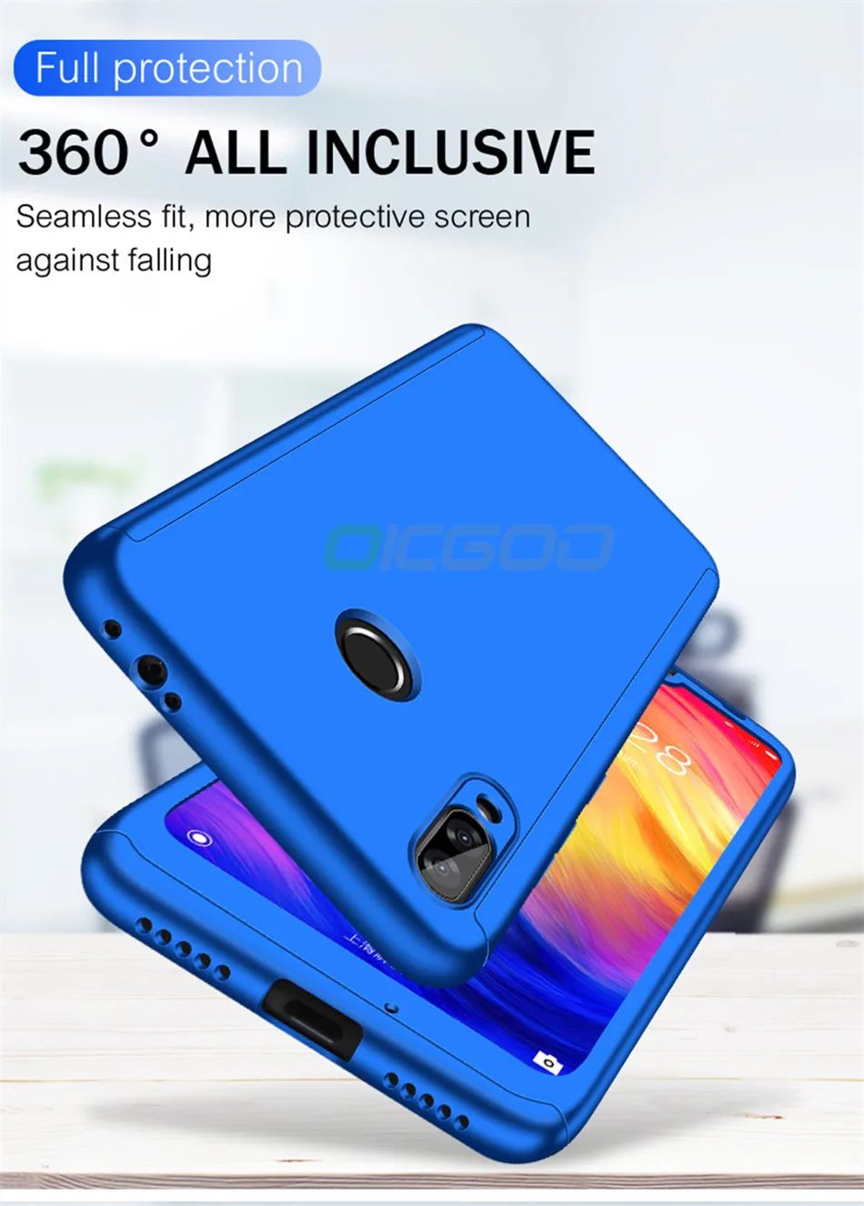 Роскошный 360 чехол OICGOO для Xiaomi Redmi Note 7 Pro, чехол для Xiaomi Redmi 7 Note 7 Pro, чехол для телефона