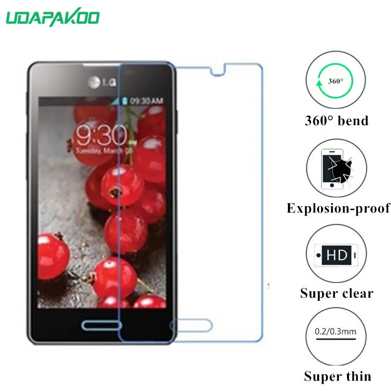 Udapakoo прозрачная закаленная (мягкое стекло) пленка для LG Optimus L5 II E450 E460 нано