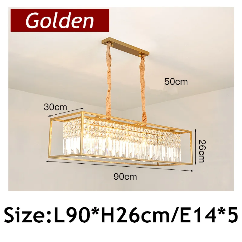 Современные золотые металлические светодиодные люстры, светильник ing Lustre Crystal для гостиной, светодиодная подвесная люстра, светильник для спальни, подвесной светильник - Цвет абажура: Golden 5 lights