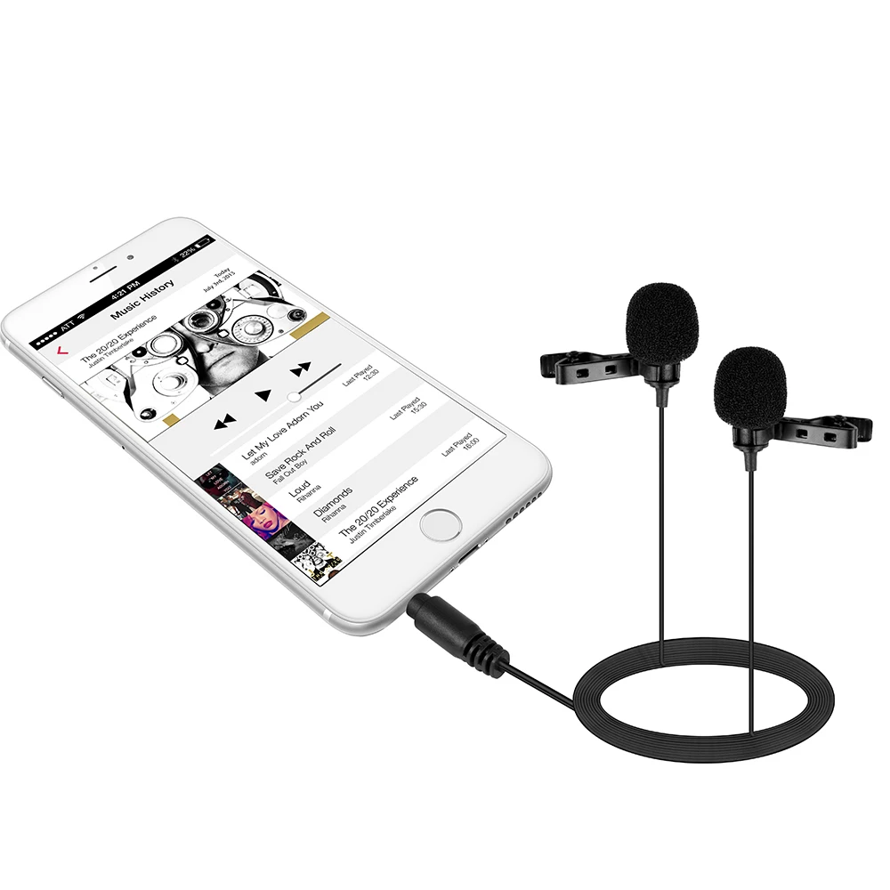 BOYA Dual Lavalier телефонный микрофон для iPhone X 8 7 6S 6 Plus iPad Pro Mini 4 Android смартфон видео