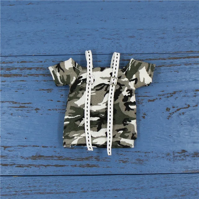 b Blyth doll ледяной камуфляж зеленый fatigues короткие штаны - Цвет: b
